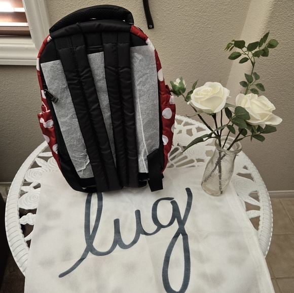 Hopper Shorty Backpack  - Crimson Large Dot - Picture 2 of 8